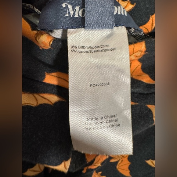 ModCloth Bat Leggings Womens Medium Black Orange Halloween Fall Pumpkin Ankle - Picture 5 of 8